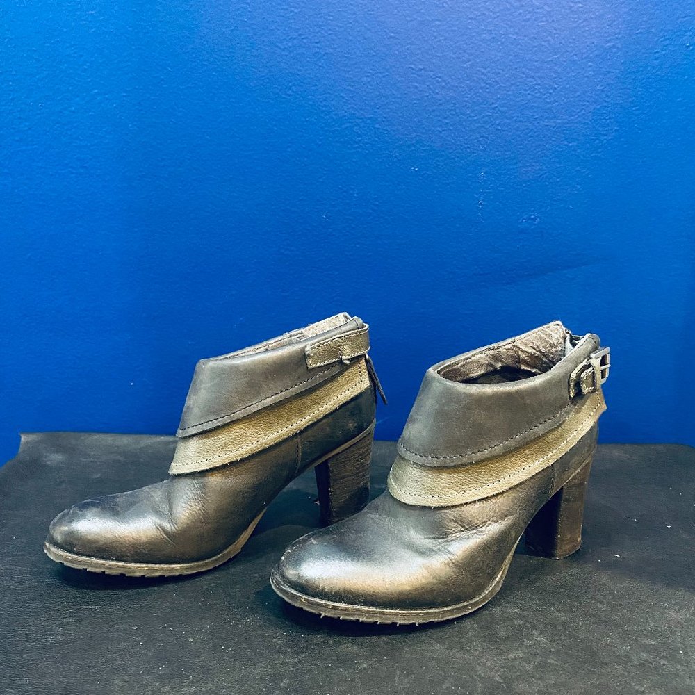 Leather Ankle Boots - Size 6